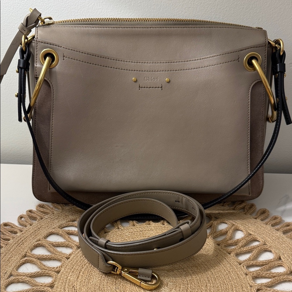 Chloe Roy Tan Satchel Shoulder Bag with Crossbody
